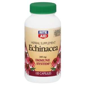  Rite Aid Echinacea, 380 mg, Capsules, 100 ea Health 