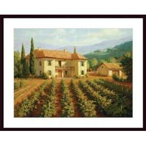   Print   Tuscan Vineyard   Artist Roger Williams  Poster Size 27 X 36