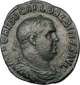   and Poet   BALBINUS , 238 A.D., Rome. Bronze Sestertius. RARE.  