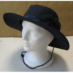  Navy Blue Jungle Bucket Boonie Hat with Chin Cord   Large 