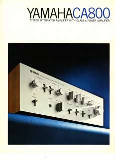 YAMAHA CA800 INTEGRATED AMPLIFIER 4 PAGE BROCHURE  