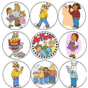  Set of 9 ARTHUR READ 1.25 MAGNETS Marc Brown Everything 