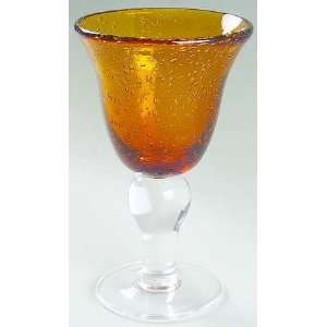 Artland Crystal Iris Amber Wine Glass, Crystal Tableware:  