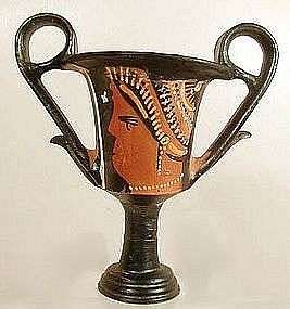 Ancient Apulian Kantharos, Greek Pottery, Antiquities  