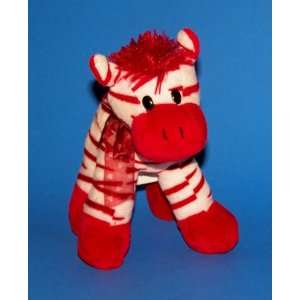  7 Plush Red Striped Zebra Toys & Games