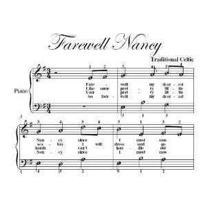  Farewell Nancy Easy Piano Sheet Music Traditional Celtic 