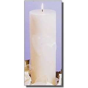  Unity Pillar Candle with Two Hearts