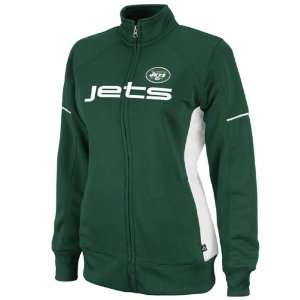  New York Jets Womens Counter Green Full Zip Track Jacket 