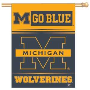University of Michigan Wolverines Flag   Vertical  Sports 