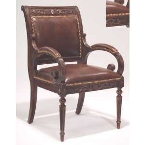  Decorator Leathers Randers Arm Chair in Rustic Fire Split 