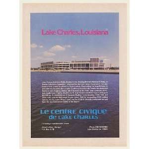  1979 Lake Charles Louisiana Civic Center Booking Print Ad 