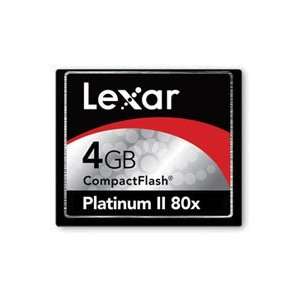  Lexar Compact Flash Platinum II 80x 4gb CF4GB 80 742 