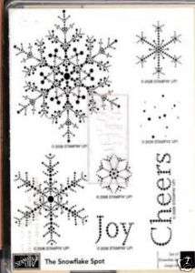 Stampin Up The Snowflake Spot Rubber Stamps Retired  