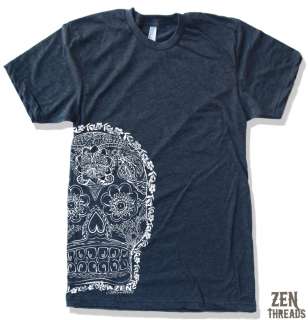 Mens DAY OF THE DEAD #2 screen printed american apparel t shirt S M L 