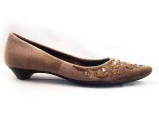 Size 7.5 NEW $85 KENNETH COLE #SparkleStone BROWN VELVET Leather Woman 