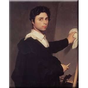 after Ingress 1804 Self Portrait 13x16 Streched Canvas Art by Ingres 