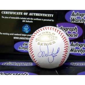  Adam Wainwright Signed Baseball   2006 World Series Logo 