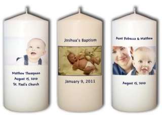 Personalized Custom Baptism & Christening Candle Gift  