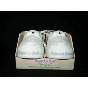    Precious Moments August Porcelain Birthstone Baby Shoes: Baby