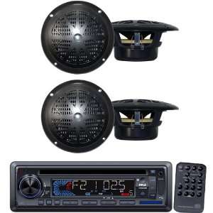   of 4 Dual Cone Waterproof Stereo Speaker System: Car Electronics