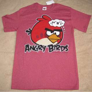 ANGRY BIRDS *!+*#*i* Red Adult Mens Tee T Shirt sz S  