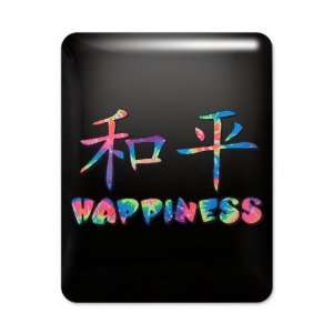  iPad Case Black Asian Happiness in Tye Dye Colors 