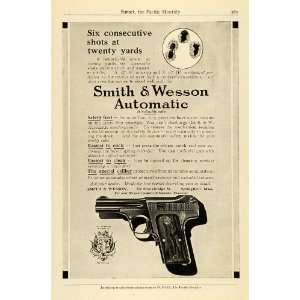  1914 Ad Smith Wesson Automatic Guns Firearms Caliber 