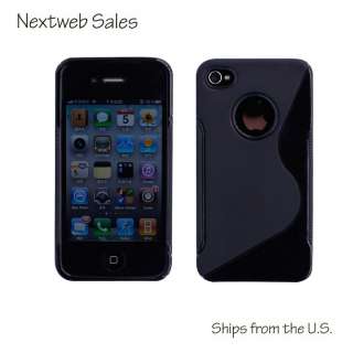 Black TPU Bumper Skin Case Cover for Apple iPhone 4 4G  