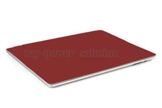   Magnetic Slim PU Leather Smart Cover Case RED for ipad 2 apple USA