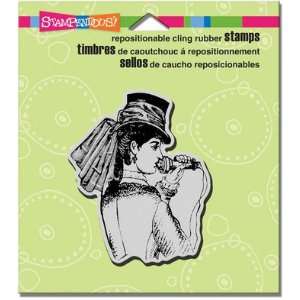  Phone Lady   Cling Rubber Stamp: Arts, Crafts & Sewing