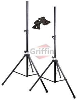 175lb Load Pair PA Speaker Monitor Stage Stands on Tripod Pro Audio 