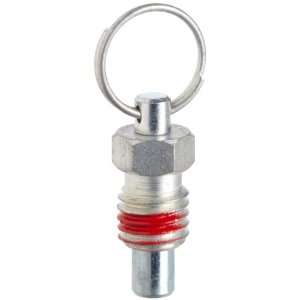 Jergens 27444 Pull Ring Retractable Plunger, Short, Stainless Steel, 5 