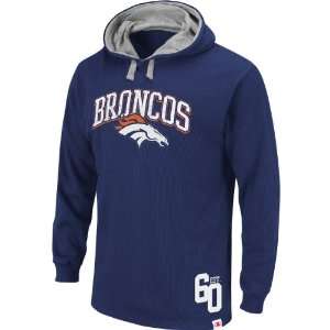 NFL Denver Broncos Mens Go Long Thermal Hooded Sweatshirt 