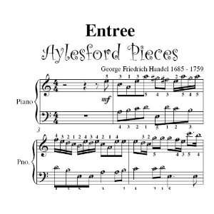  Entree Aylesford Pieces Handel Easy Piano Sheet Music 
