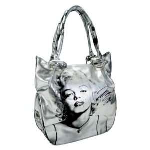  Marilyn Monroe Silver Tote Purse Handbag 