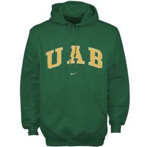  Nike UAB Blazers Green Tackle Twill Hoody Sweatshirt 