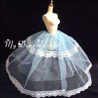 Princess Petticoat Underskirt for Barbie Doll Blue #U12  