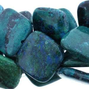 Chinese Azurite  Square Puffy   30mm Diameter, No Grade   Sold by 16 