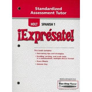   Expresate Standardized Assessment Tutor (Holt Spanish Level 1