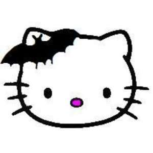  Hello Kitty Bat Bow Gothic Decal Sticker 5 Inch Black 