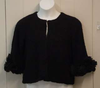 Joan Rivers Ruffle Sleeve Jacket Size 1X Black  