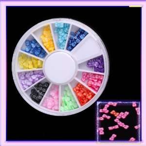   12 Color Decoration Lovely Star Nail Art Sticker Wheel B0003 Beauty