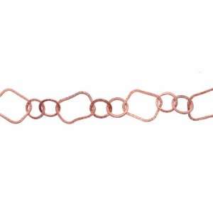 Genuine Copper Chain Rectanglle 18x24mm, Circle 14mm   Sold by By 