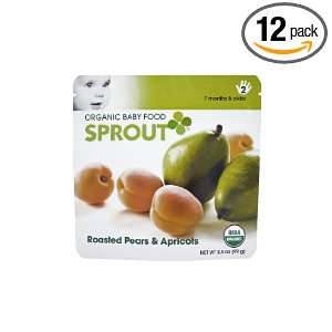 Sprout Organic Baby Food, Roasted Pears & Apricots, Stage 2, 3.5 Ounce 