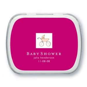  Pretty in Pink Personalized Baby Shower Mint Tin: Baby