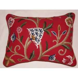   Pillow Tree of Life Exotic Red Cotton Duck (12X16)
