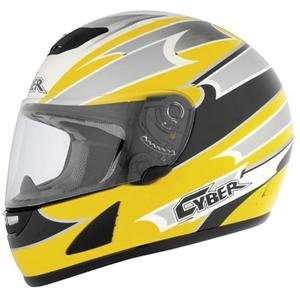  Cyber US 32C Atac Helmet   Large/Yellow/Silver/White 