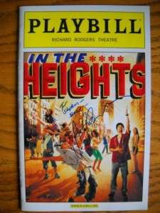 Andrea Burns Signed / Inscribed Playbill In the Heights  