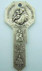 Silver Glid Saint Christopher Travel Medal Key St Anthony Patron Lost 