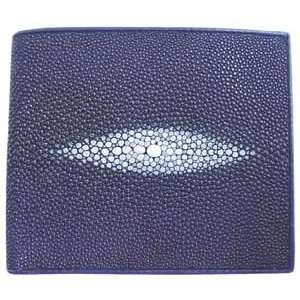  Genuine Stingray Leather Wallet Blue 